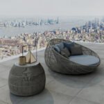 Perales Outdoor Poolside Sunbed With Cushion Daybed (GREY) - Image 2