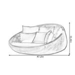 Ariza Outdoor Poolside Sunbed With Cushion Daybed (WHITE) - Image 3