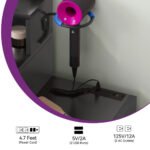 LED Lighted Vanity Set – Makeup Table with Mirror and Stool Included - Image 6