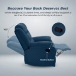 Nilkamal Sierra 1 Seater Manual Recliner Sofa (Blue) - Image 3