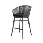Teobaldo Outdoor Bar Chair 1 Garden Patio Bar stool For Balcony  Chair (Dark Grey)