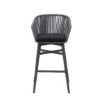 Teobaldo Outdoor Bar Chair 1 Garden Patio Bar stool For Balcony  Chair (Dark Grey) - Image 2