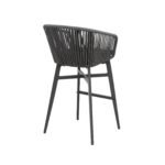 Teobaldo Outdoor Bar Chair 1 Garden Patio Bar stool For Balcony  Chair (Dark Grey) - Image 3