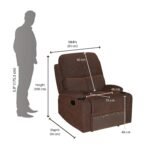 Nilkamal Matt 1 Seater Manual Recliner (Cocoa) - Image 13