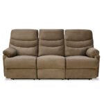Nilkamal Skelton 3 Seater Manual Recliner (Velvet Brown) - Image 2