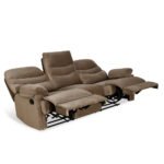 Nilkamal Skelton 3 Seater Manual Recliner (Velvet Brown) - Image 7