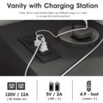 Vanity Makeup Desk Set with Touch Screen Dimming Mirror – Modern Design - Image 8