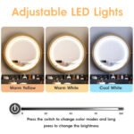 Vanity Makeup Desk Set with Touch Screen Dimming Mirror – Modern Design - Image 6