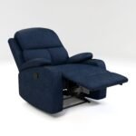 Nilkamal Matt 1 Seater Fabric Manual Recliner (Blue) - Image 10