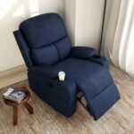 Nilkamal Matt 1 Seater Fabric Manual Recliner (Blue) - Image 5
