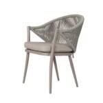 Detect Outdoor Patio Seating Set 2 Chairs and 1 Table Set (Grey) Braided & Rope - Image 9