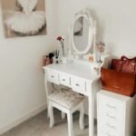 LUARANE Vanity Dressing Table Set | Home Furniture Dressing Table with  Mirror | 3 large Drawer and 2 small drawer Chest and Cushioned Stool | Multifunctional Application for Bedroom | Bathroom - Image 2