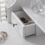 LUARANE Vanity Dressing Table Set | Home Furniture Dressing Table with  Mirror | 3 large Drawer and 2 small drawer Chest and Cushioned Stool | Multifunctional Application for Bedroom | Bathroom - Image 3