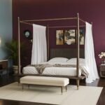 Navah Queen Size Teak Wood Canopy Bed