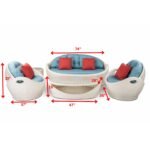 Crocetta Outdoor Sofa Set 3 Seater , 2 Single seater and 1 Center Table (Off White) - Image 12