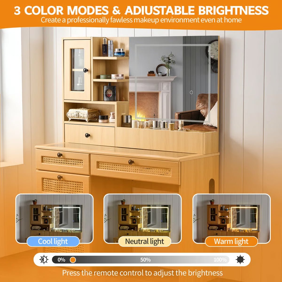 Rattan_Makeup_Vanity_Desk_With_Led_Mirror_3_Light_Modes_6_Storage_Drawers_Wooden_Boho_Vanity_With_Charging_Station_Glass_Top_no_Stool_10