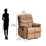 Nilkamal Skelton 1 Seater Manual Recliner Sofa (Brown) - Image 11