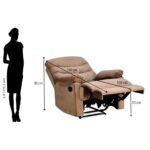 Nilkamal Skelton 1 Seater Manual Recliner Sofa (Brown) - Image 13