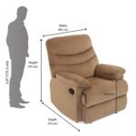 Nilkamal Skelton 1 Seater Manual Recliner Sofa (Brown) - Image 10