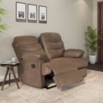 Nilkamal Skelton 2 Seater Manual Recliner (Velvet Brown)