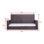 Conti Double Seater Hanging Swing Without Stand For Balcony , Garden Swing (Dark Brown) - Image 2