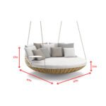 Teirtu Three Seater Hanging Swing Without Stand For Balcony , Garden Swing - Image 2
