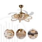 Crystal Wormhole Chandelier Ceiling Fan with Remote Control - Image 12