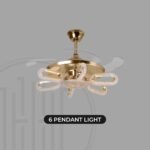 Crystal Wormhole Chandelier Ceiling Fan with Remote Control - Image 19