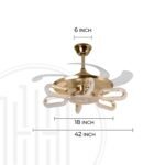 Crystal Wormhole Chandelier Ceiling Fan with Remote Control - Image 13