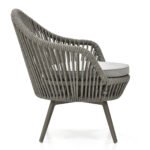 Faux Outdoor Patio Seating Set 2 Chairs and 1 Table Setc(Grey) Braided & Rope - Image 4