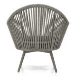 Faux Outdoor Patio Seating Set 2 Chairs and 1 Table Setc(Grey) Braided & Rope - Image 6