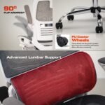 Drogo Ergonex Ergonomic Office Chair For Work From Home With Breathable Mesh - Image 13