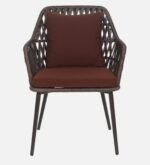 Solve Outdoor Patio Seating Set 4 Chairs and 1 Table Set (Brown) Braided & Rope - Image 2