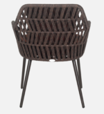 Solve Outdoor Patio Seating Set 4 Chairs and 1 Table Set (Brown) Braided & Rope - Image 5