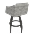 Erminio Outdoor Patio Bar Sets 4 Chairs and 1 Table (Grey) - Image 3