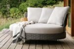 Patrice Outdoor Poolside Sunbed With Cushion Daybed (Grey) Braided & Rope