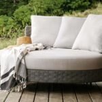 Patrice Outdoor Poolside Sunbed With Cushion Daybed (Grey) Braided & Rope