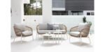 Seibi Outdoor Garden Balcony Sofa Set 2 Seater , 2 Single Seater 2 Center Table Set Braided and Rope - Image 9