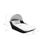 Bianchi Outdoor Poolside Sunbed With Cushion Daybed (Brown) - Image 3