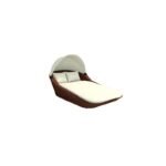 Bianchi Outdoor Poolside Sunbed With Cushion Daybed (Brown) - Image 2