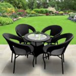 Boss Outdoor Patio Seating Set 4 Chairs and 1 Table Set