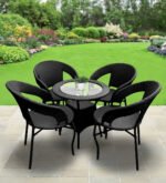 Boss Outdoor Patio Seating Set 4 Chairs and 1 Table Set