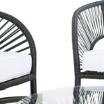 Amedea Outdoor Sofa Set 2 Seater , 2 Single seater and 1 Center Table (Black + White) - Image 7