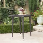 Billy Outdoor Patio Bar Sets 4 Chairs and 1 Table (Brown) - Image 3
