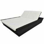 Adalberto Outdoor Poolside Sunbed With Cushion Daybed (Black/Brown)