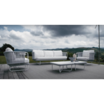 Astor Outdoor Garden Balcony Sofa Set 3 Seater , 2 Single Seater and 1 Center Table Set Braid & Rope (Grey-Off White) - Image 2
