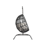 Naaru Single Seater Hanging Swing With Stand For Balcony , Garden (Dark Grey) Braided & Rope - Image 3