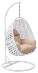 Pico Single Seater Hanging Swing With Stand For Balcony , Garden (White) - Image 3