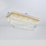 Logro Square Crystal Flush Mount Chandelier - Image 11