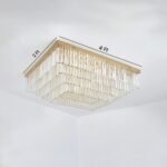 Logro Square Crystal Flush Mount Chandelier - Image 17
